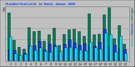 Stunden-Statistik im Monat Januar 2026