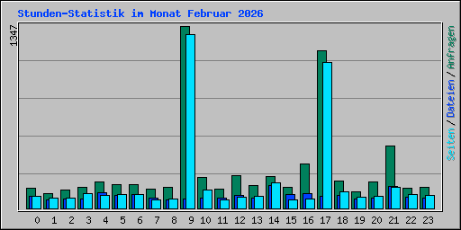 Stunden-Statistik im Monat Februar 2026
