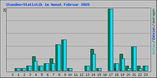 Stunden-Statistik im Monat Februar 2025