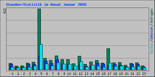 Stunden-Statistik im Monat Januar 2026