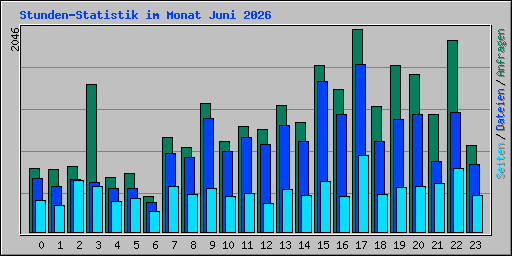 Stunden-Statistik im Monat Juni 2026