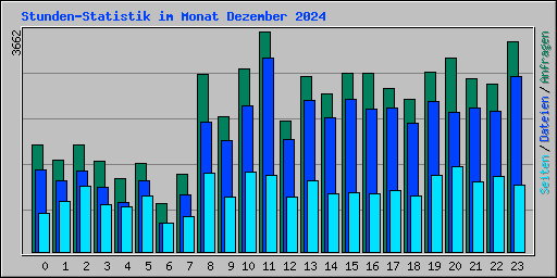 Stunden-Statistik im Monat Dezember 2024