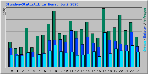 Stunden-Statistik im Monat Juni 2026