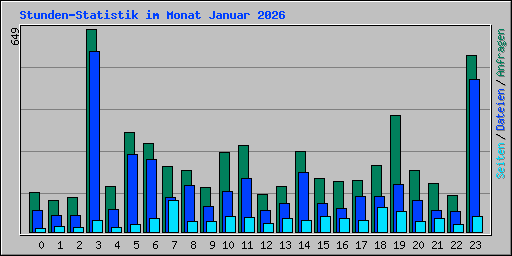 Stunden-Statistik im Monat Januar 2026