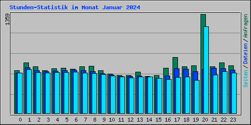 Stunden-Statistik im Monat Januar 2024