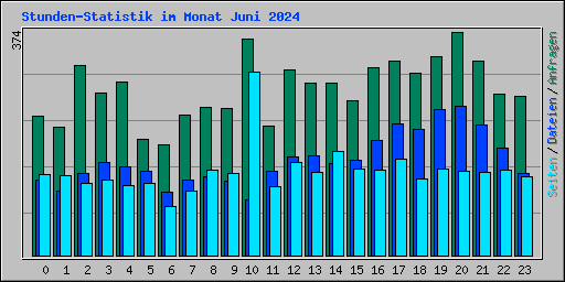 Stunden-Statistik im Monat Juni 2024