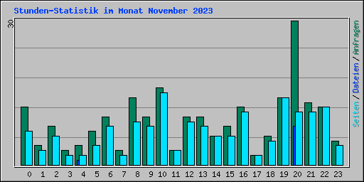 Stunden-Statistik im Monat November 2023