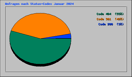 Anfragen nach Status-Codes Januar 2024