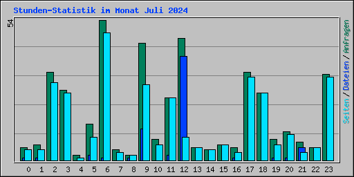 Stunden-Statistik im Monat Juli 2024